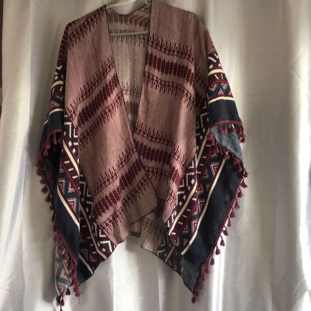 Patterned poncho